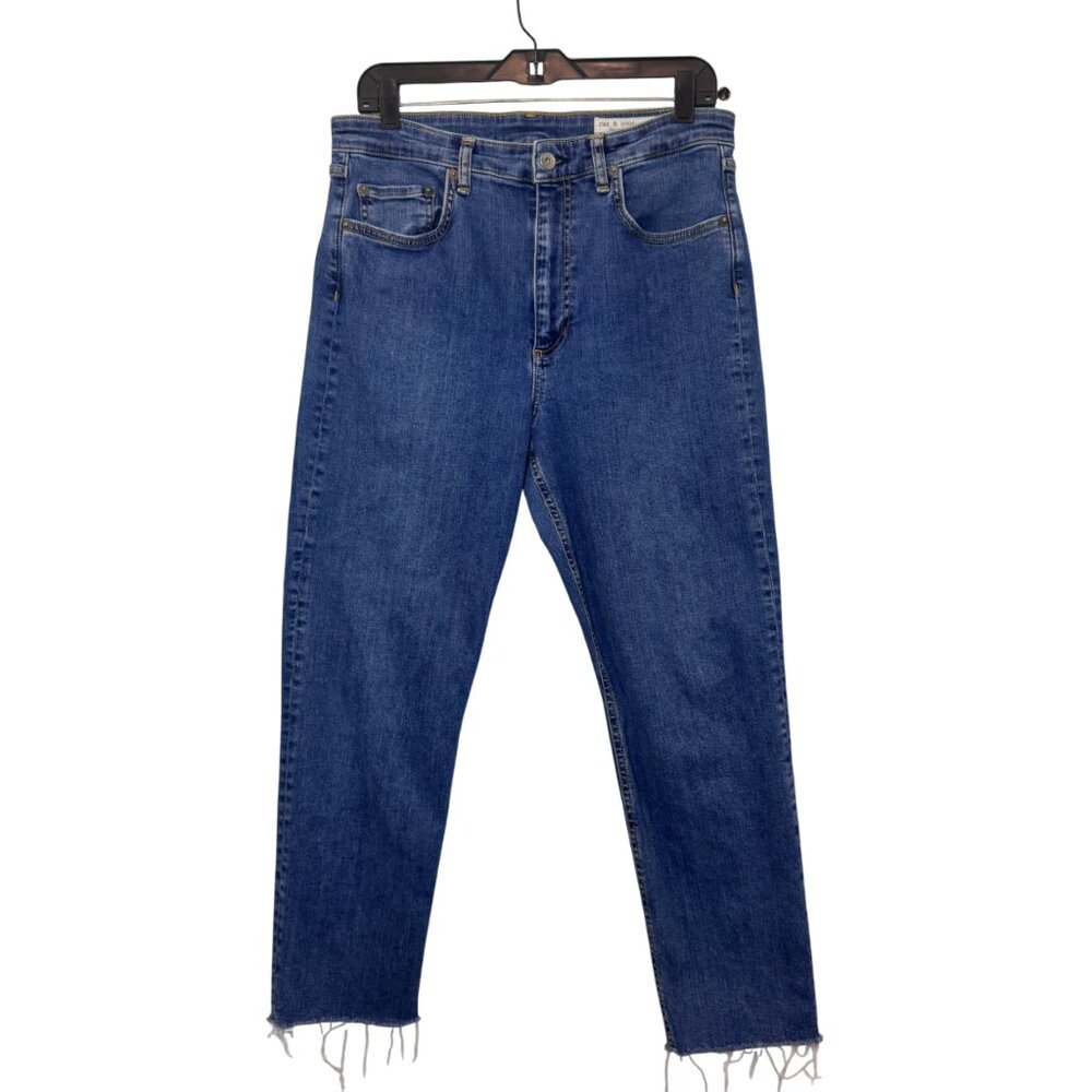 Rag & Bone blue high-rise straight leg ankle jeans size 30